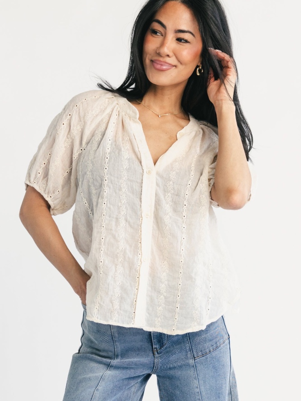 Baltic Born Bellamy Lace Top | Vintage Cream Size SS